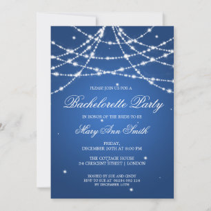 Bachelorette Party Sparking String Blue Kaart