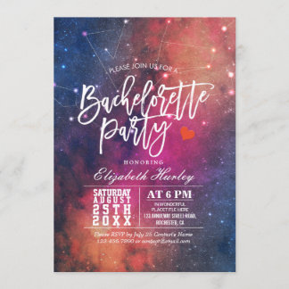 Bachelorette Party Stars Sky Galaxy Constellations Kaart