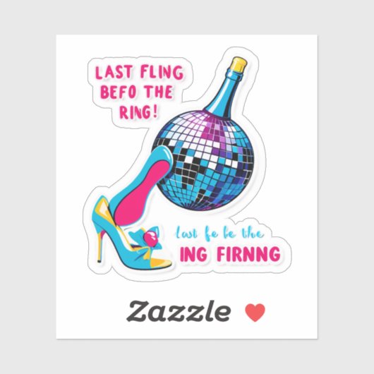 Bachelorette party sticker (Vel)