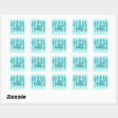 Bachelorette party sticker blauwgroen (Vel)