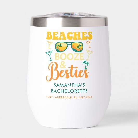 Bachelorette Party Stranden Booze Besties Custom (Voorkant)