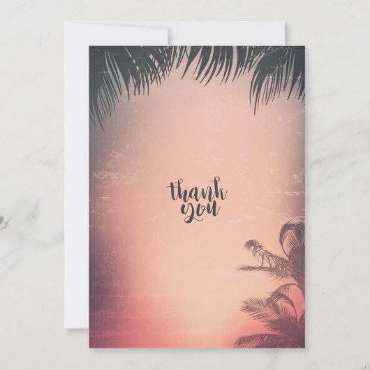 Bachelorette Party Summer Beach Palm Trees Lichten Kaart (Achterkant)