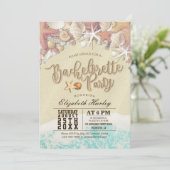 Bachelorette Party Summer Beach Starfish Seashell Kaart (Staand voorkant)