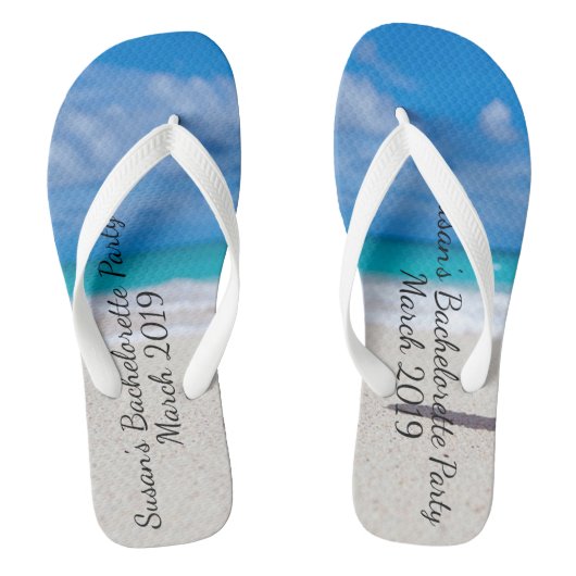 Bachelorette Party Tropical Beach Cruise Teenslippers (Voetbed)