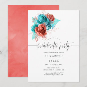 Bachelorette Party van Turquoise en Coral Waterver Kaart