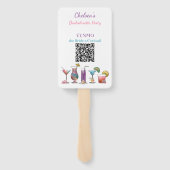 Bachelorette Party VENMO de bruid een cocktail Handwaaier (Achterkant)