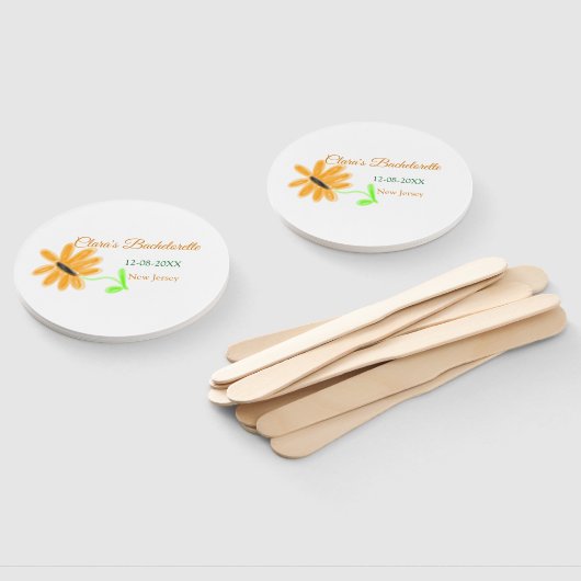 Bachelorette party voeg naam datum toe plaats zonn handwaaier (Niet-gemonteerd)