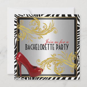 Bachelorette Party voor zebra- en hotroodkoppen no Kaart