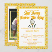 Bachelorette Party Vrijgezellenfeest Golf Geel Wit Kaart (Voorkant / Achterkant)