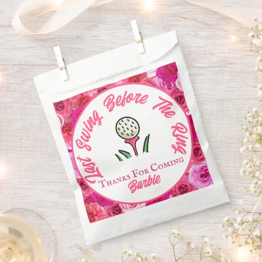 Bachelorette Party Vrijgezellenfeest Golf Roze Blo Bedankzakje (Geknipt)