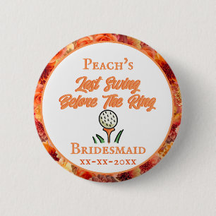 Bachelorette Party Vrijgezellenfeest Golfperzik Si Ronde Button 5,7 Cm