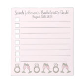 Bachelorette Party Vrijgezellenfeest Pink Champagn Notitieblok (Voorkant)