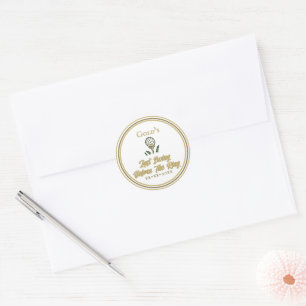 Bachelorette Party, Vrijgezellenfeest Witgoud Ronde Sticker