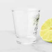 Bachelorette Party Waterverf Botanische Greenery Shot Glas (Links)