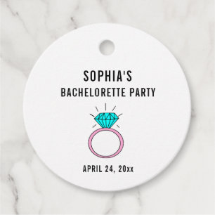 Bachelorette Party Wedding Ring Cute Girly Bedankjes Labels