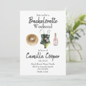 Bachelorette Party Weekend Getaway Itinerary Kaart (Staand voorkant)