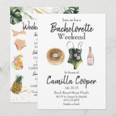 Bachelorette Party Weekend Getaway Itinerary Kaart (Voorkant / Achterkant)