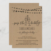 Bachelorette Party Weekend Invitation & Itinerary Kaart (Voorkant / Achterkant)