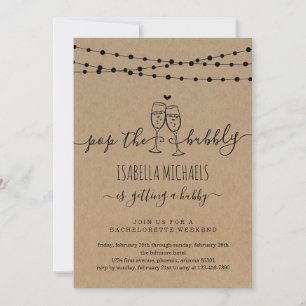 Bachelorette Party Weekend Invitation & Itinerary Kaart