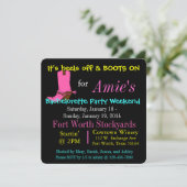 BACHELORETTE PARTY WEEKEND INVITE KAART (Staand voorkant)