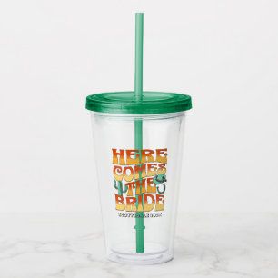 Bachelorette Party Western Cowboy Desert Groovy Acryl Drinkbeker