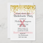 Bachelorette Party with Gold Confetti Sjabloon Kaart (Voorkant)