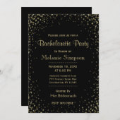 Bachelorette Party | Zwarte goudConfetti Kaart (Voorkant / Achterkant)