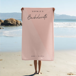 Bachelorette Peach Roze   Minimalistisch modern de Strandlaken