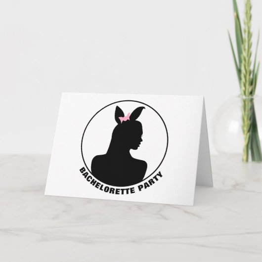 Bachelorette Pink Bunny Girl Invitation (Devant)