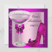 Bachelorette Pink Champagne Kaart (Voorkant)