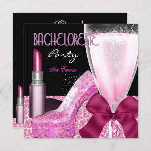 Bachelorette Pink Champagne Kaart