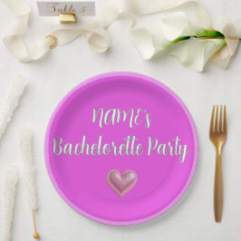 Bachelorette Pink Party Papieren Bordje