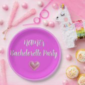 Bachelorette Pink Party Papieren Bordje (Feest)