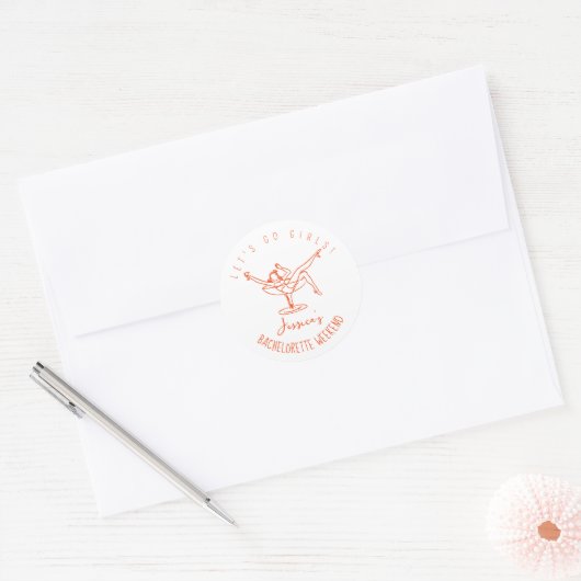 Bachelorette privilégier autocollant personnalisé (Enveloppe)