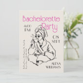 Bachelorette pyjama party kaart (Staand voorkant)
