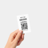Bachelorette QR-code Koop de Bride A-Drink Badge (Handheld)