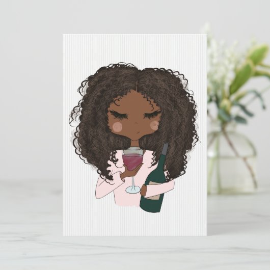 Bachelorette Red Wine Invitation (Debout devant)