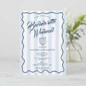 Bachelorette Reisplan Bach Weekend Disco Feest Kaart (Staand voorkant)