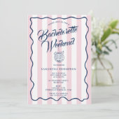 Bachelorette Reisplan Bach Weekend Disco Feest Kaart (Staand voorkant)