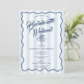 Bachelorette Reisplan Bach Weekend Palmboom Kaart (Staand voorkant)