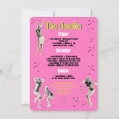 Bachelorette Retro 60's Dance Party Kaart (Achterkant)