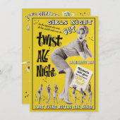 Bachelorette Retro Dance Party Invitations (Devant / Derrière)