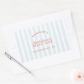 Bachelorette Retro Modern Rood & Blauw Persoonlijk Rechthoekige Sticker (Envelop)