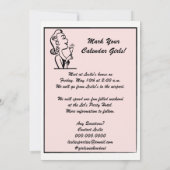 Bachelorette Retro Pink Bridesmaid Hen Party Kaart (Achterkant)