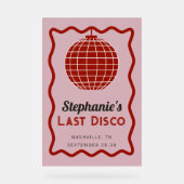 Bachelorette rétro Wave Pink et Red Dernier Disco (Recto)
