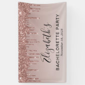 Bachelorette Roos Gold Glitter Spandoek (Verticaal)