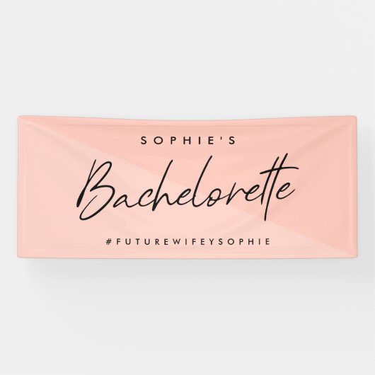 Bachelorette Roze Roze | Pastel Minimalistische Mo Spandoek (Horizontaal)