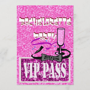 Bachelorette roze vip uitnodiging