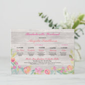 Bachelorette Rustic Vrijgezellenfeest Itinerary Co Programma (Staand voorkant)