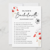  Bachelorette Scavenger Hunt Game Kaart (Voorkant)